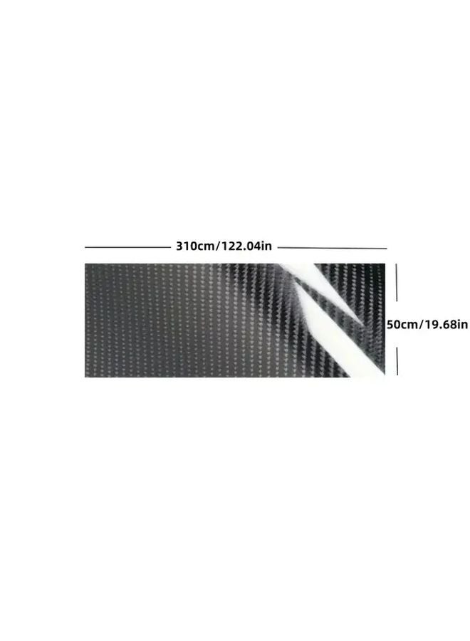6D Carbon Fiber Vinyl Wrap Black 50cm x 310cm Car Modification Film - Image 2